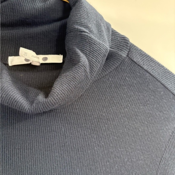 Three Dots Blue Cowl Neck Long Sleeve Stretch Ribbed Blouse Top Size Xs X-small - Picture 5 of 15